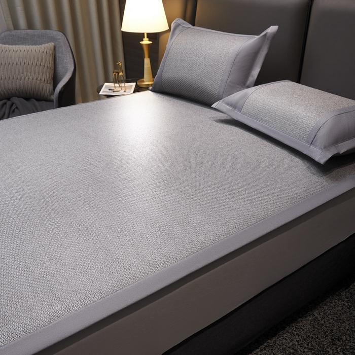 91家纺网 家纺一手货源 找家纺 可恩欣 2026新款全新A类第6代植物凉感古藤席-静心 平席 静心灰