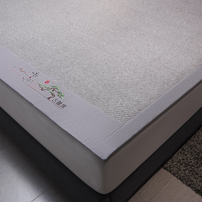 91家纺网 家纺一手货源 找家纺 可恩欣 2026新款全新A类第6代植物凉感古藤席-静心 平席 静心灰