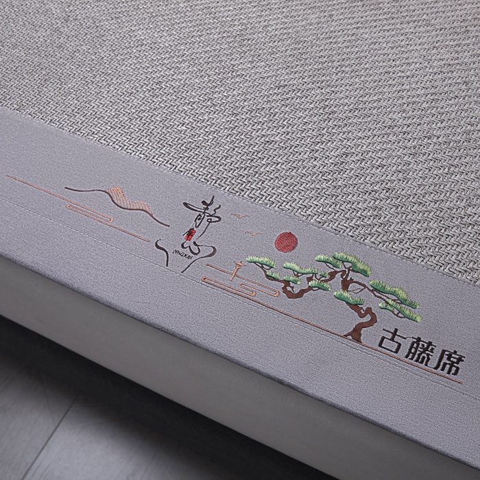 91家纺网 家纺一手货源 找家纺 可恩欣 2026新款全新A类第6代植物凉感古藤席-静心 平席 静心灰