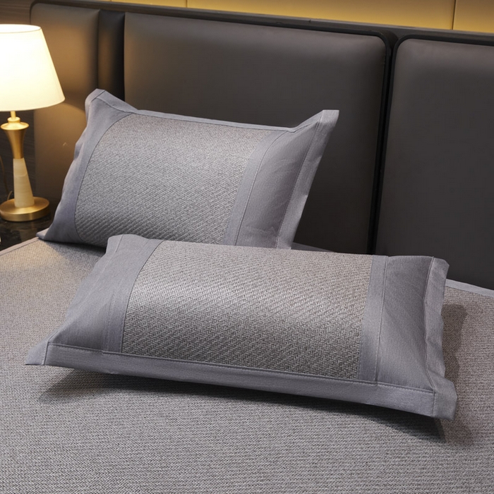 91家纺网 家纺一手货源 找家纺 可恩欣 2026新款全新A类第6代植物凉感古藤席-静心 平席 静心灰