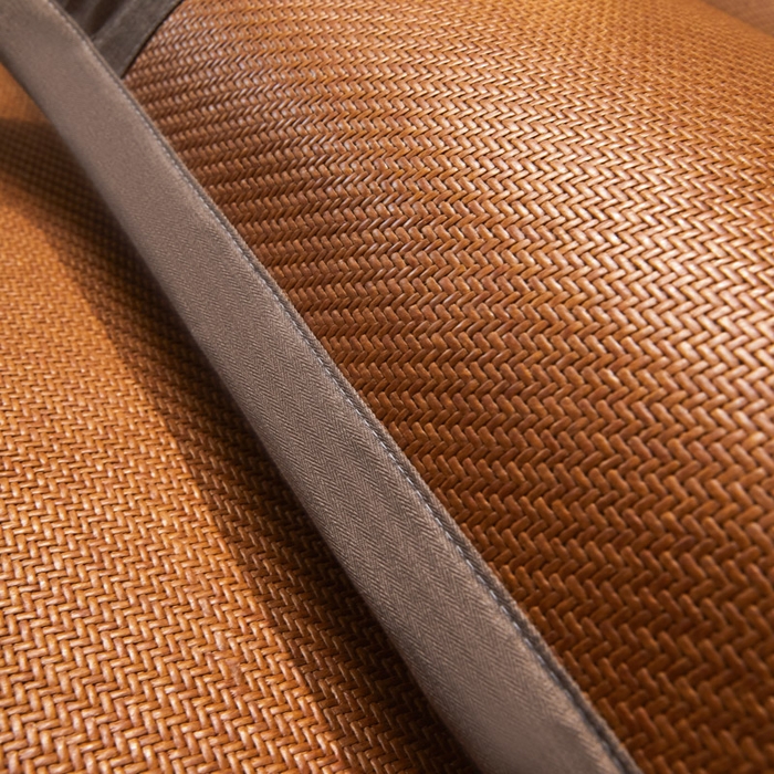 91家纺网 家纺一手货源 找家纺 可恩欣 2026新款全新A类第6代植物凉感古藤席-静心 床笠 静心咖