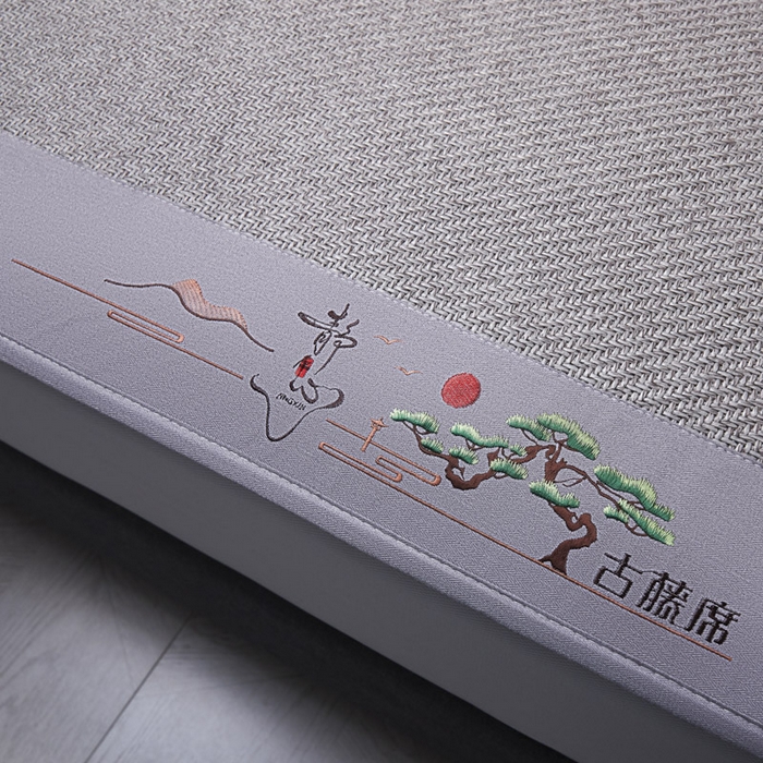 91家纺网 家纺一手货源 找家纺 可恩欣 2026新款全新A类第6代植物凉感古藤席-静心 床笠 静心灰