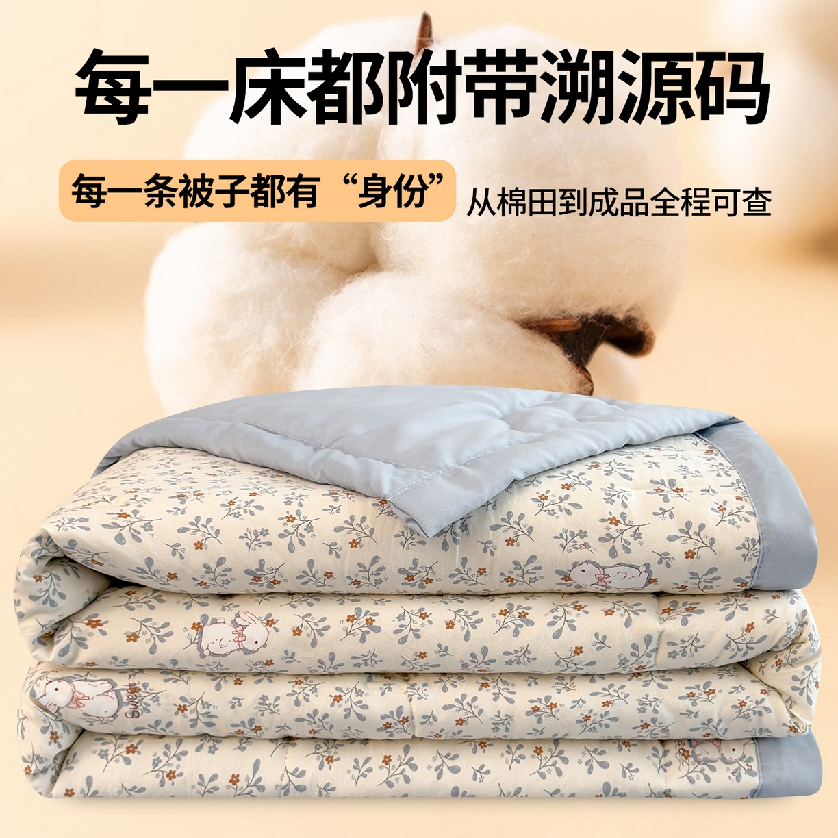 91家纺网 家纺一手货源 找家纺 （总） 2026新款A类印花手包边凌香新疆棉花夏被