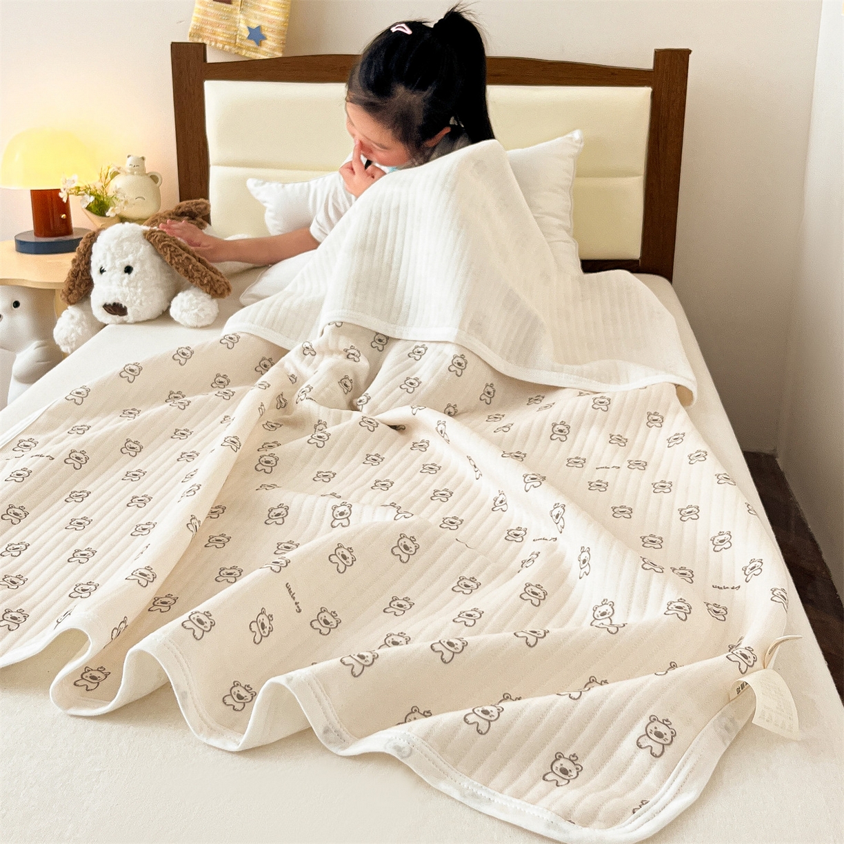 91家纺网 家纺一手货源 找家纺 沐珩家纺 2026新款A类全棉空气印花夏被盖毯幼儿园午睡盖毯床盖夏被 儿童盖毯-卡皮巴拉