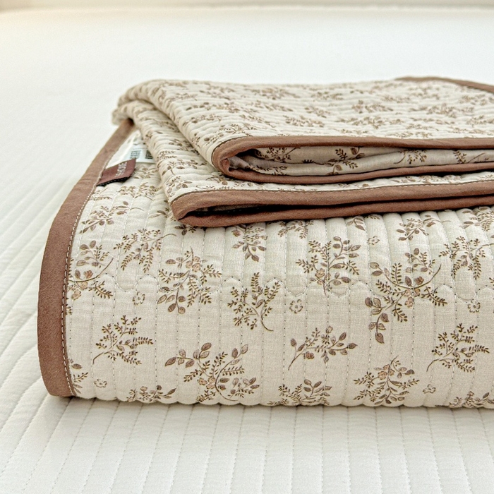 91家纺网 家纺一手货源 找家纺 （总）文黛家居 2026新款全棉双层纱床盖款三件套