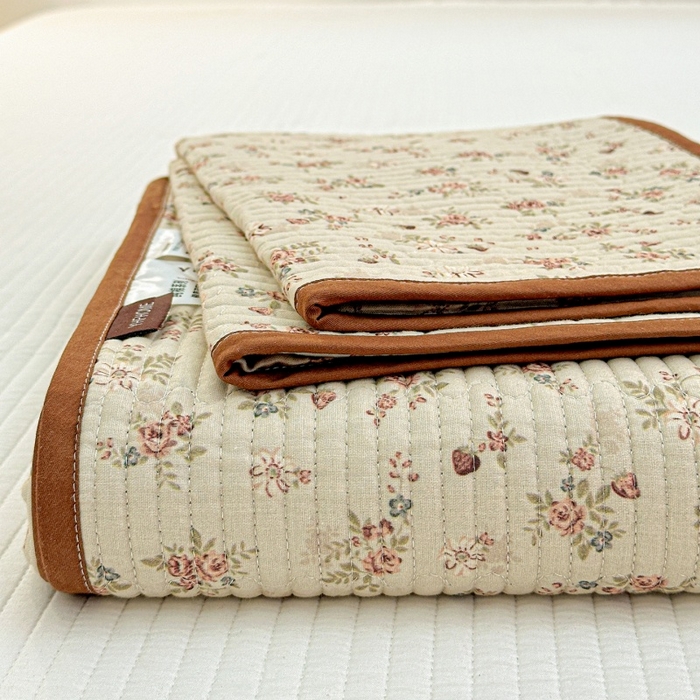 91家纺网 家纺一手货源 找家纺 （总）文黛家居 2026新款全棉双层纱床盖款三件套