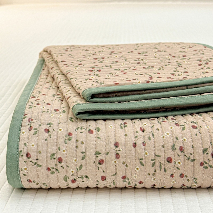 91家纺网 家纺一手货源 找家纺 （总）文黛家居 2026新款全棉双层纱床盖款三件套