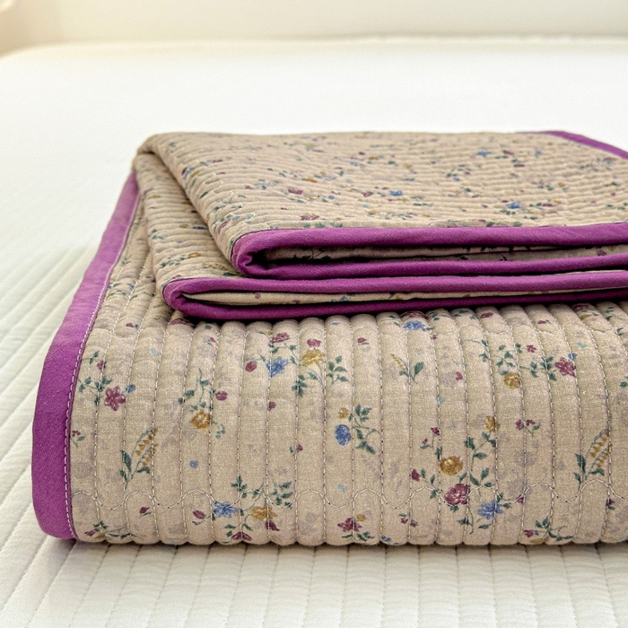 91家纺网 家纺一手货源 找家纺 （总）文黛家居 2026新款全棉双层纱床盖款三件套