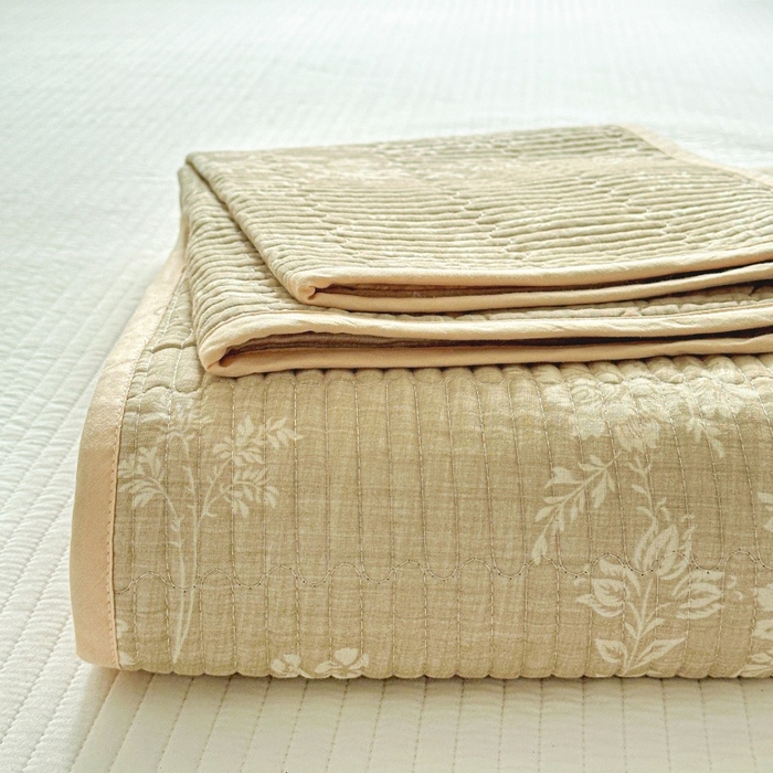 91家纺网 家纺一手货源 找家纺 （总）文黛家居 2026新款全棉双层纱床盖款三件套