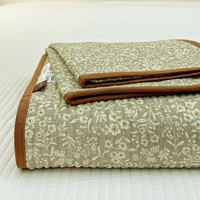 91家纺网 家纺一手货源 找家纺 （总）文黛家居 2026新款全棉双层纱床盖款三件套