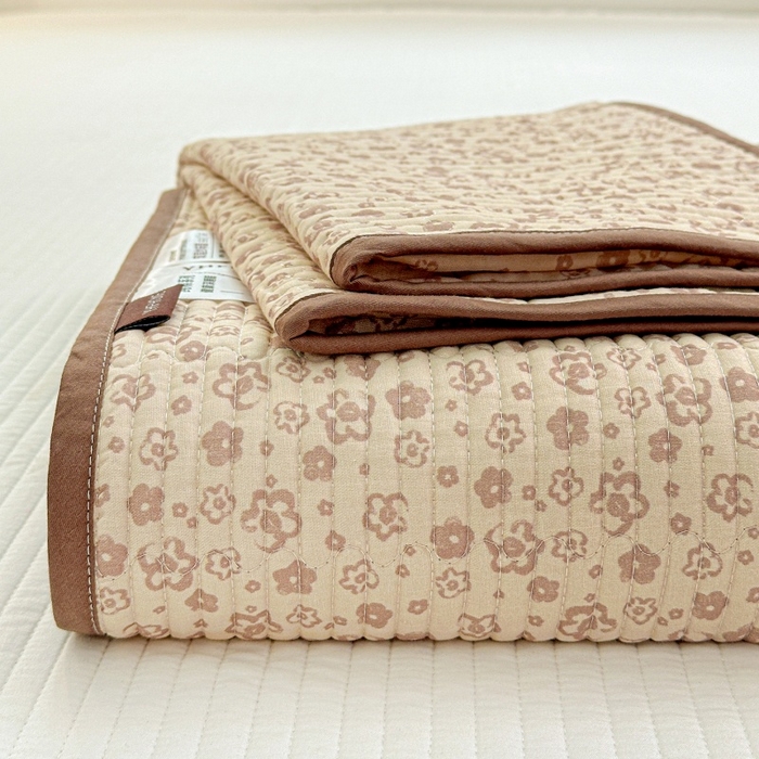 91家纺网 家纺一手货源 找家纺 （总）文黛家居 2026新款全棉双层纱床盖款三件套