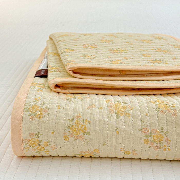 91家纺网 家纺一手货源 找家纺 （总）文黛家居 2026新款全棉双层纱床盖款三件套