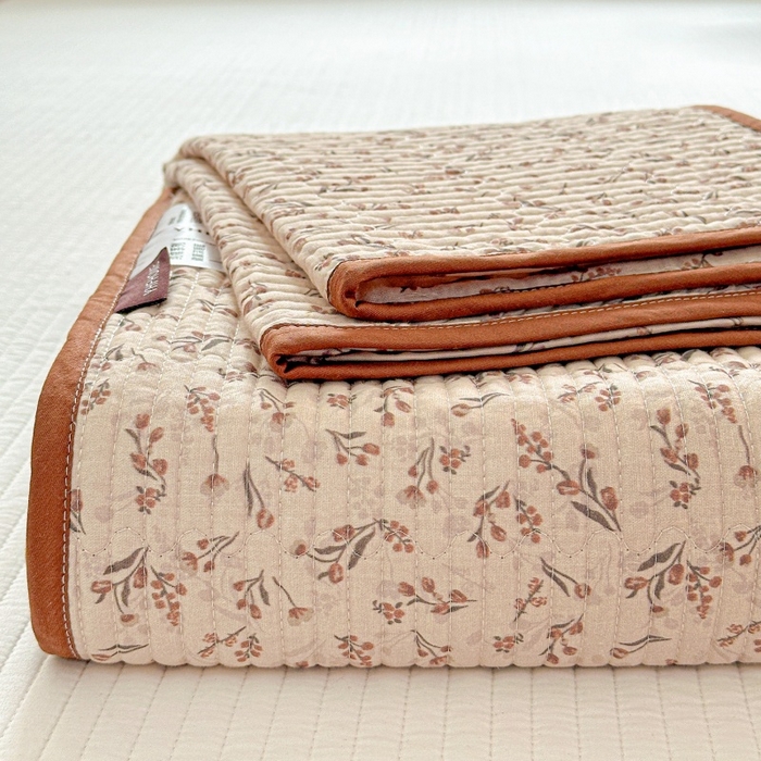 91家纺网 家纺一手货源 找家纺 （总）文黛家居 2026新款全棉双层纱床盖款三件套