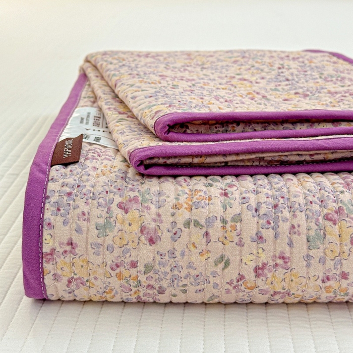 91家纺网 家纺一手货源 找家纺 （总）文黛家居 2026新款全棉双层纱床盖款三件套