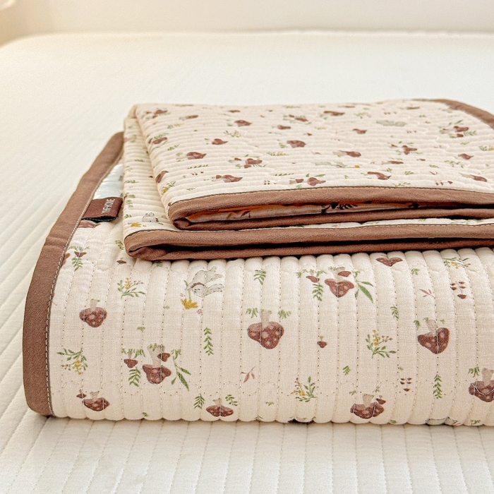 91家纺网 家纺一手货源 找家纺 （总）文黛家居 2026新款全棉双层纱床盖款三件套