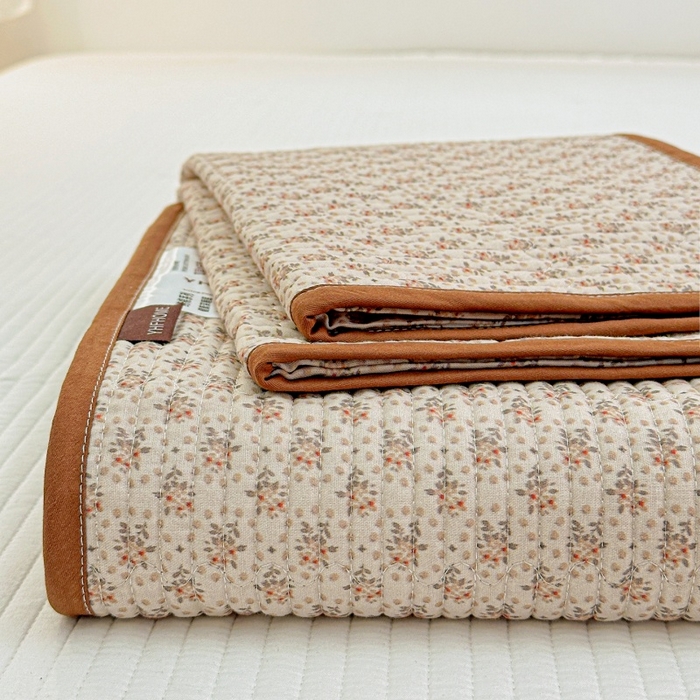 91家纺网 家纺一手货源 找家纺 （总）文黛家居 2026新款全棉双层纱床盖款三件套