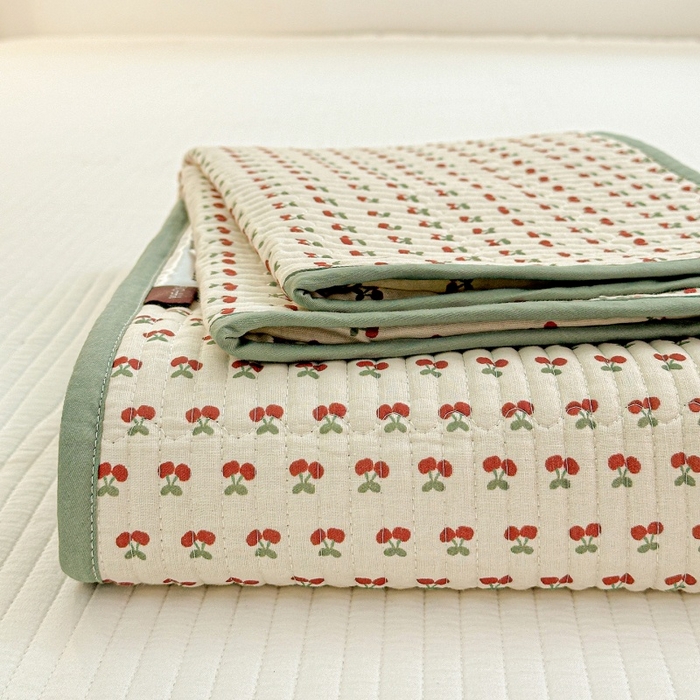 91家纺网 家纺一手货源 找家纺 （总）文黛家居 2026新款全棉双层纱床盖款三件套