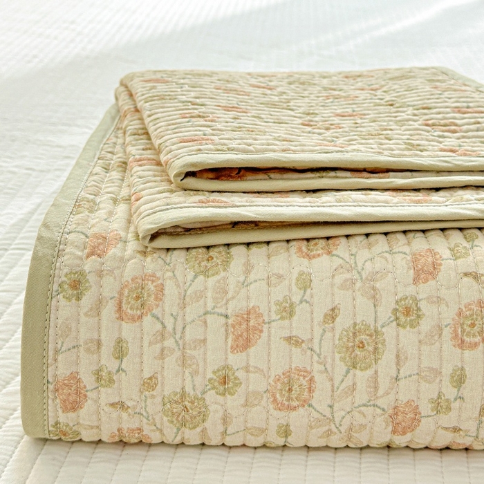 91家纺网 家纺一手货源 找家纺 （总）文黛家居 2026新款全棉双层纱床盖款三件套