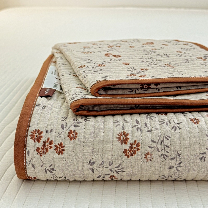 91家纺网 家纺一手货源 找家纺 （总）文黛家居 2026新款全棉双层纱床盖款三件套