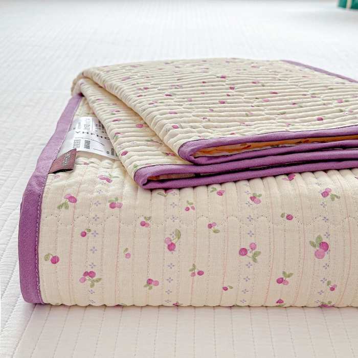 91家纺网 家纺一手货源 找家纺 （总）文黛家居 2026新款全棉双层纱床盖款三件套