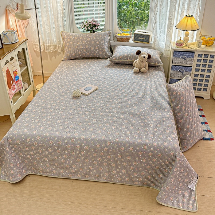 91家纺网 家纺一手货源 找家纺 （总）文黛家居 2026新款全棉双层纱床盖款三件套