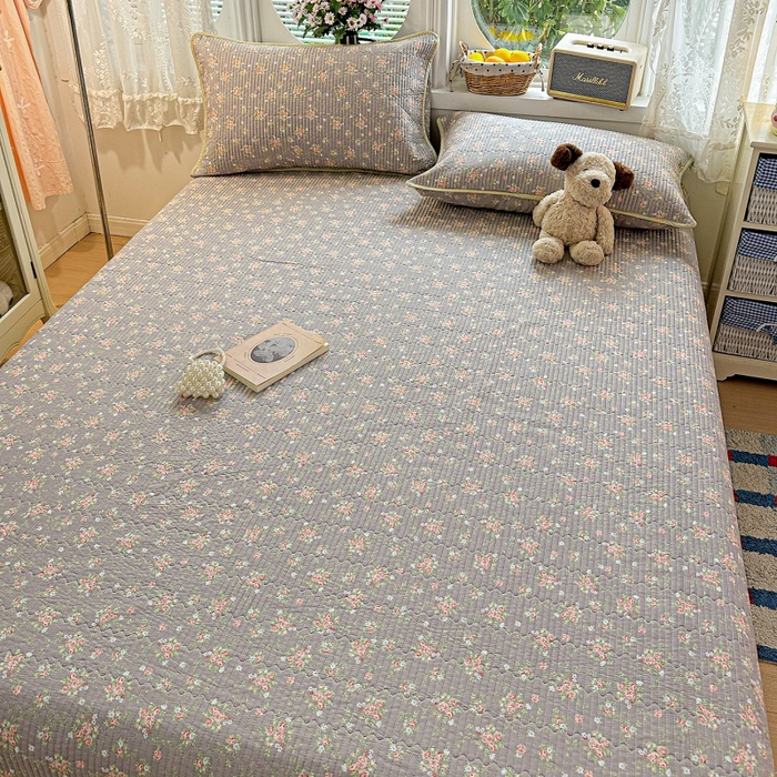 91家纺网 家纺一手货源 找家纺 （总）文黛家居 2026新款全棉双层纱床盖款三件套