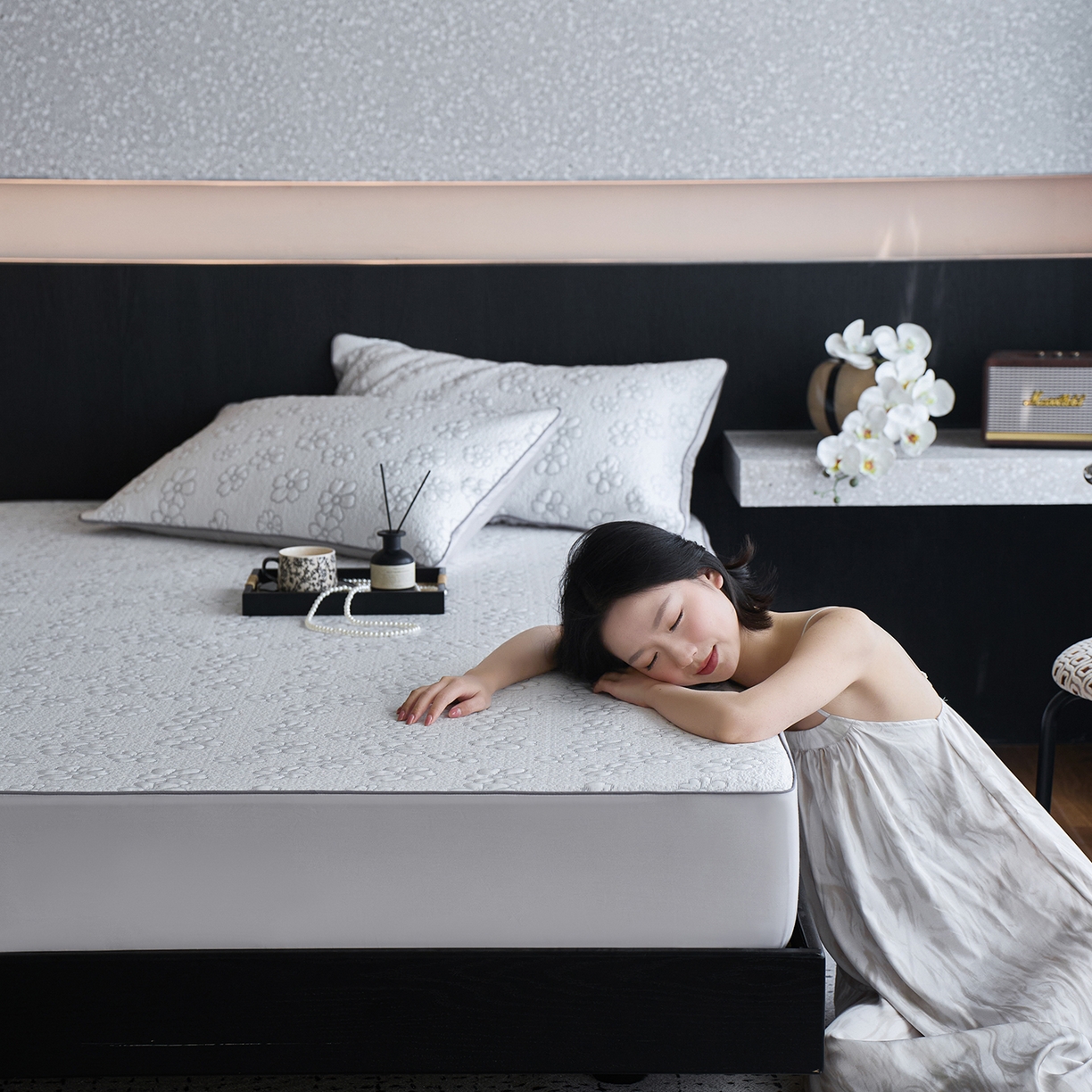 91家纺网 家纺一手货源 找家纺 （总）安莱生活 2026新品A类“冰糕”高分子PE550D床笠款（含银丝款）三件套凉席第二批