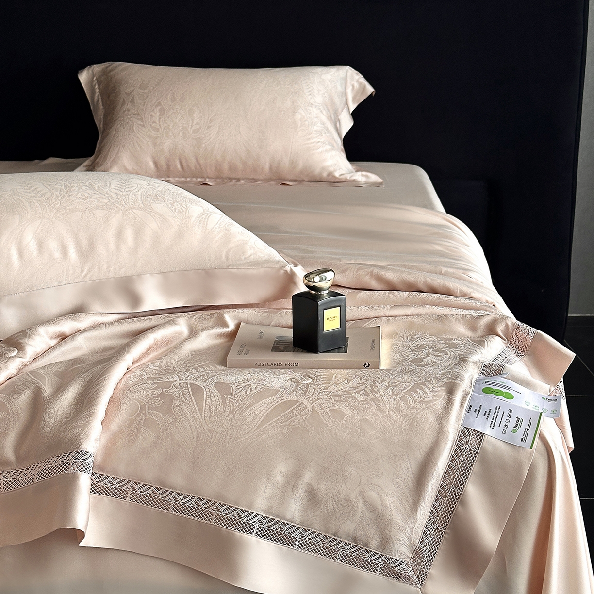 91家纺网 家纺一手货源 找家纺 （总）南通朵美纺织品有限公司 2026新款100支天丝镂空提花斐庭系列夏被四件套