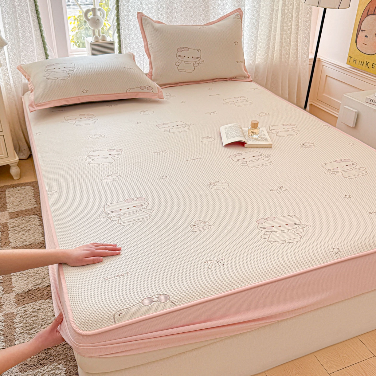 91家纺网 家纺一手货源 找家纺 （总）川悦生活 2026新款凉豆豆提花凉席床笠款