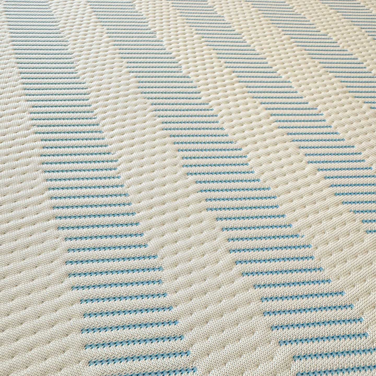 91家纺网 家纺一手货源 找家纺 川悦生活 2026新款凉豆豆提花凉席床笠款 床笠甜心-水蓝