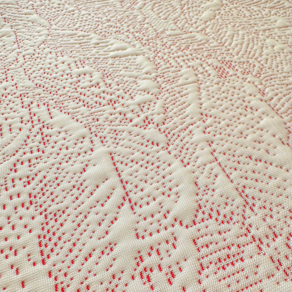 91家纺网 家纺一手货源 找家纺 川悦生活 2026新款凉豆豆提花凉席床笠款 床笠夏季岛屿-粉