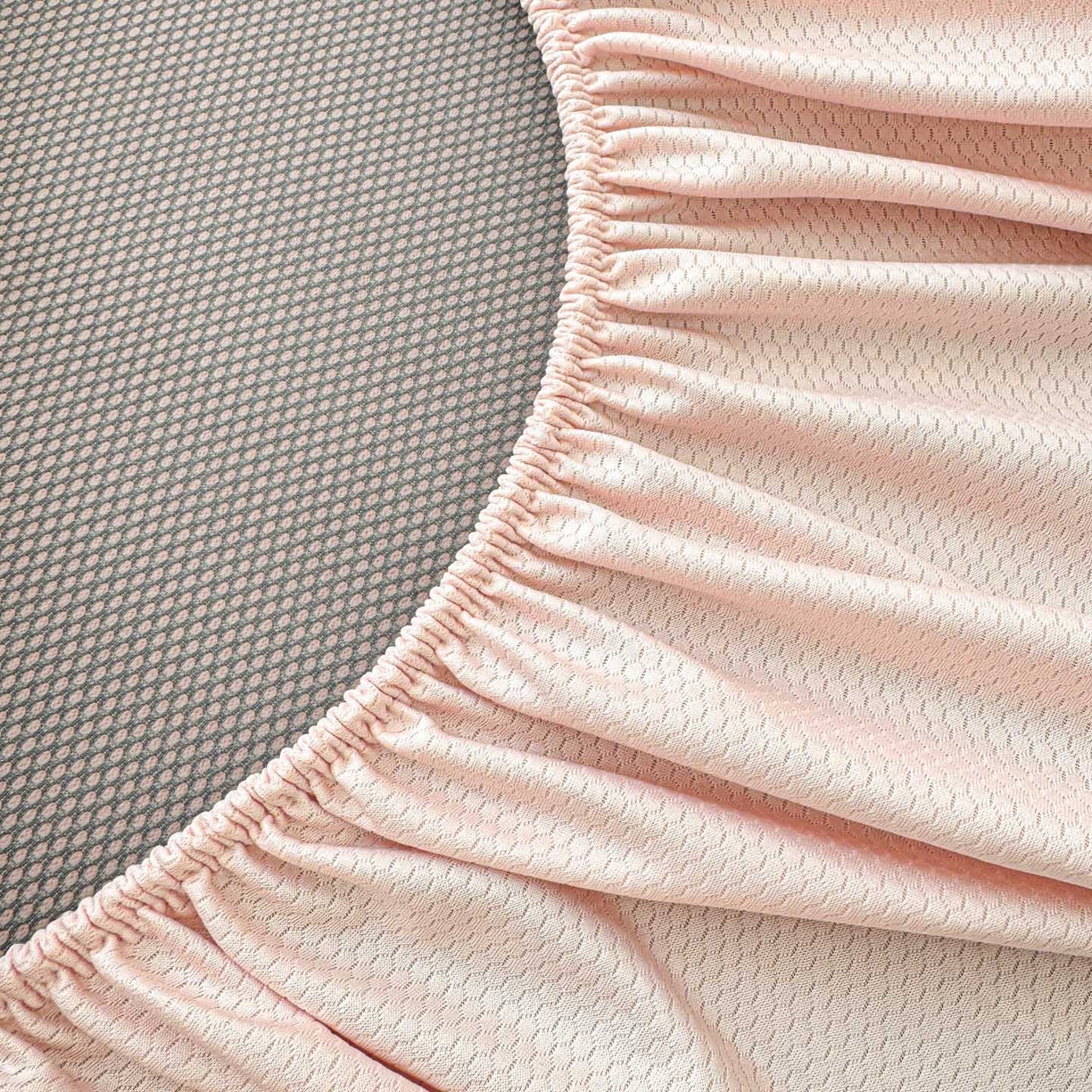 91家纺网 家纺一手货源 找家纺 川悦生活 2026新款凉豆豆提花凉席床笠款 床笠甜心-奶粉