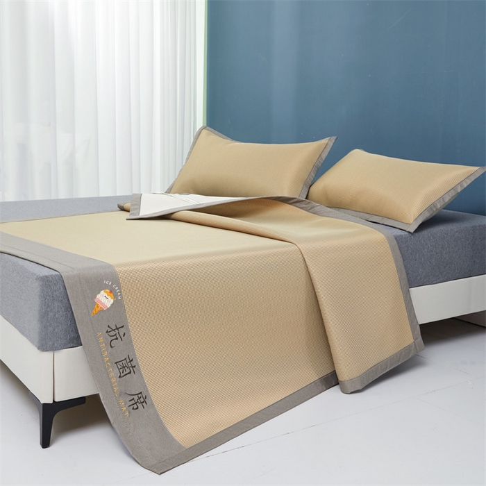 91家纺网 家纺一手货源 找家纺 （总）色鬼布艺高端家居主号 2026新款抗菌冰激凌色织提花床单款床席冰丝席席子凉席