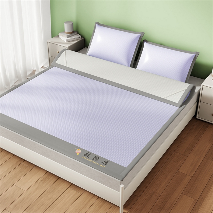 色鬼布艺高端家居主号 2026新款抗菌冰激凌色织提花床单款床席冰丝席席子凉席 冰淇淋-梦幻紫