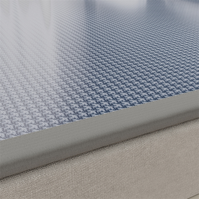 91家纺网 家纺一手货源 找家纺 色鬼布艺高端家居主号 2026新款抗菌冰激凌色织提花床单款床席冰丝席席子凉席 冰淇淋-浅蓝