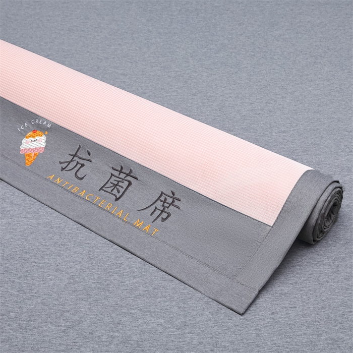 91家纺网 家纺一手货源 找家纺 色鬼布艺高端家居主号 2026新款抗菌冰激凌色织提花床单款床席冰丝席席子凉席 冰激凌-烟粉