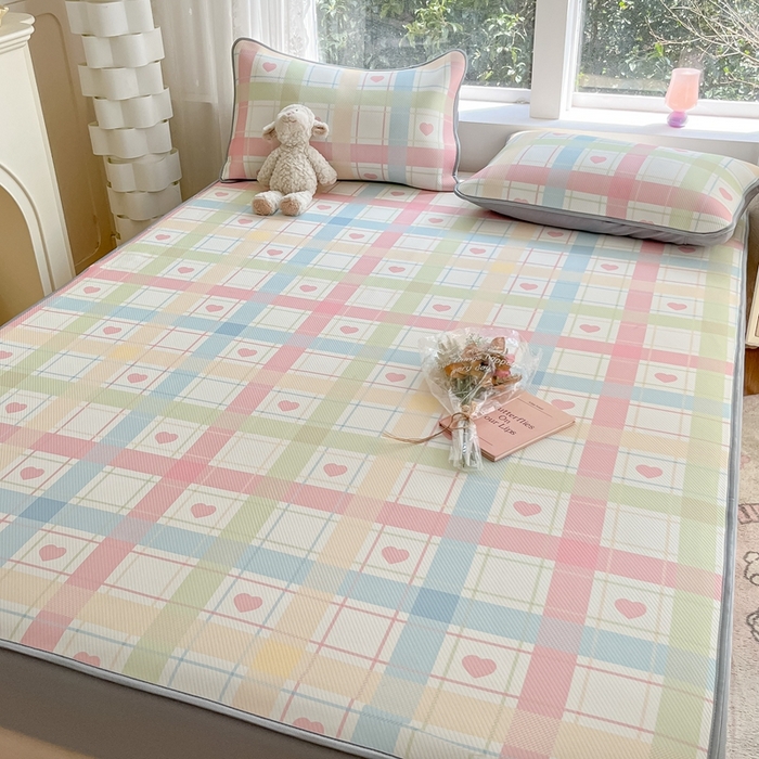 91家纺网 家纺一手货源 找家纺 （总）女子家纺 2026新款大斜纹复合冰丝凉席-床笠款