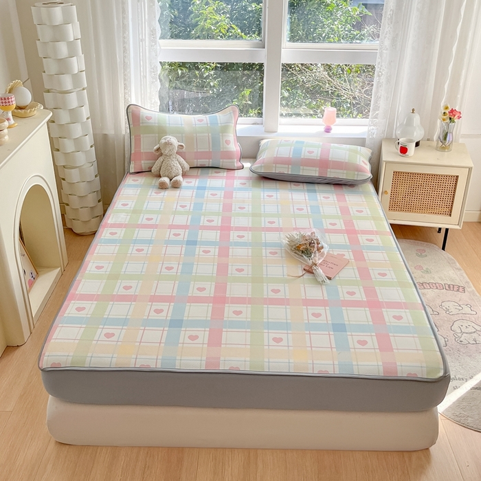 91家纺网 家纺一手货源 找家纺 （总）女子家纺 2026新款大斜纹复合冰丝凉席-床笠款