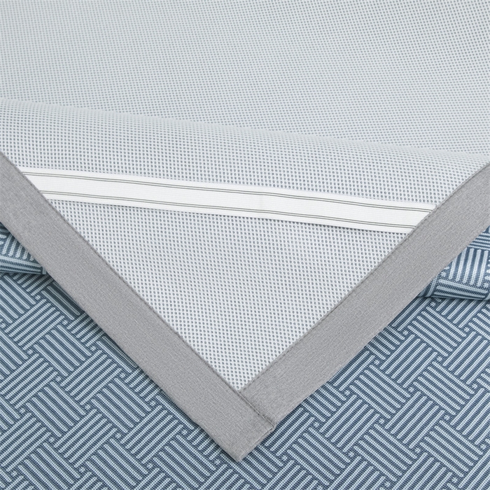 91家纺网 家纺一手货源 找家纺 色鬼布艺高端家居主号 2026新款抗菌冰激凌色织提花床单款床席冰丝席席子凉席 冰激凌-深蓝