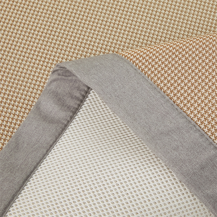 91家纺网 家纺一手货源 找家纺 色鬼布艺高端家居主号 2026新款抗菌冰激凌色织提花床单款床席冰丝席席子凉席 冰激凌-奶咖