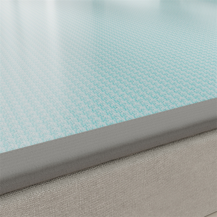 91家纺网 家纺一手货源 找家纺 色鬼布艺高端家居主号 2026新款抗菌冰激凌色织提花床单款床席冰丝席席子凉席 冰淇淋-云川蓝