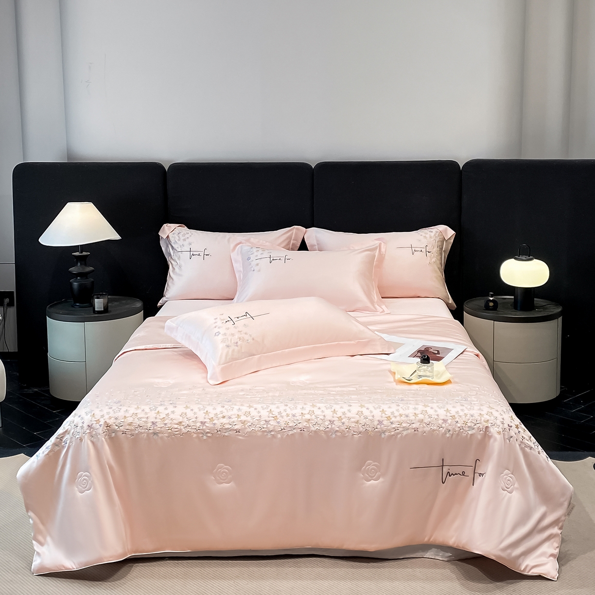 91家纺网 家纺一手货源 找家纺 （总）新方向 2026刺绣A类20%蚕丝天丝棉夏被四件套 65%60s兰精天丝 35%100支长绒棉-星耀