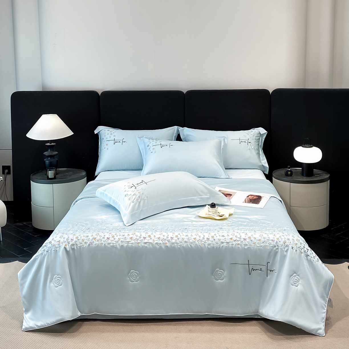 91家纺网 家纺一手货源 找家纺 （总）新方向 2026刺绣A类20%蚕丝天丝棉夏被四件套 65%60s兰精天丝 35%100支长绒棉-星耀