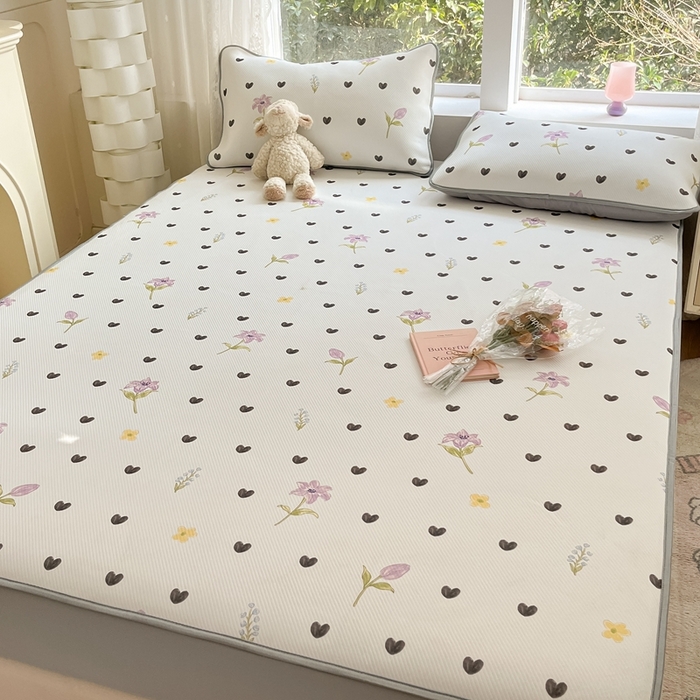 91家纺网 家纺一手货源 找家纺 女子家纺 2026新款大斜纹复合冰丝凉席-床笠款 奇妙幻想-床笠款