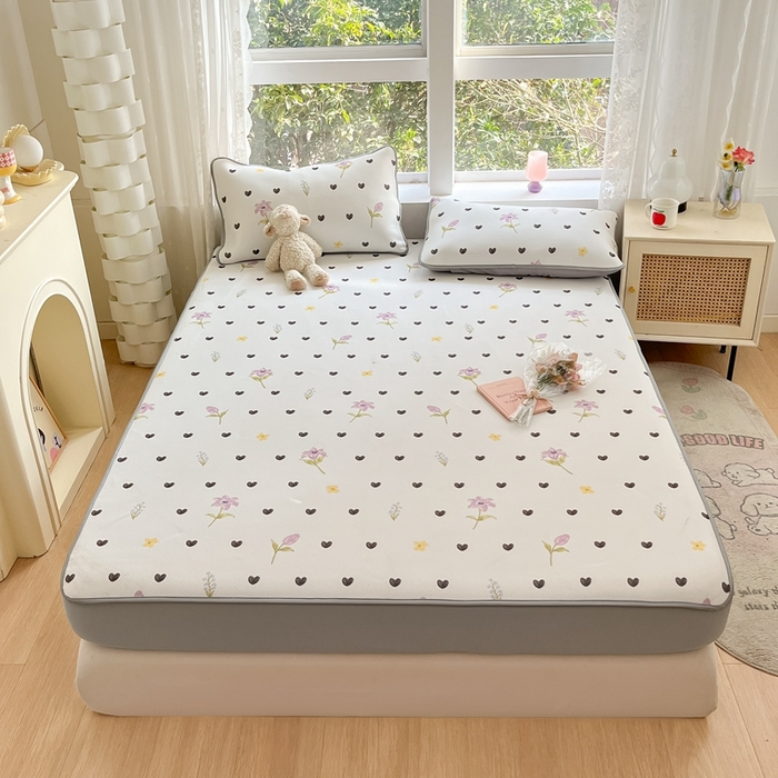 91家纺网 家纺一手货源 找家纺 女子家纺 2026新款大斜纹复合冰丝凉席-床笠款 奇妙幻想-床笠款