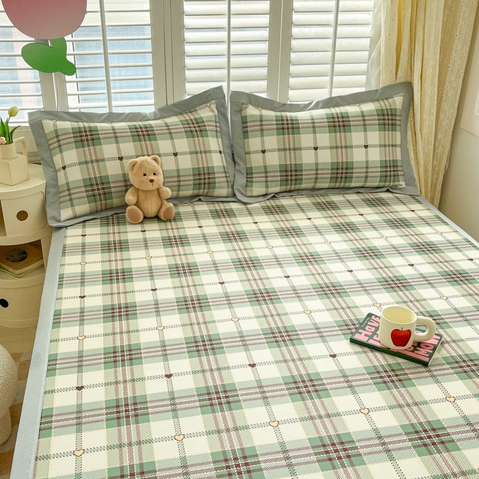 91家纺网 家纺一手货源 找家纺 女子家纺 2026新款大斜纹复合冰丝凉席-床席款 水木年华