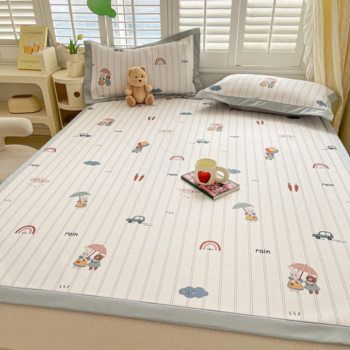 91家纺网 家纺一手货源 找家纺 女子家纺 2026新款大斜纹复合冰丝凉席-床席款 悠悠小元