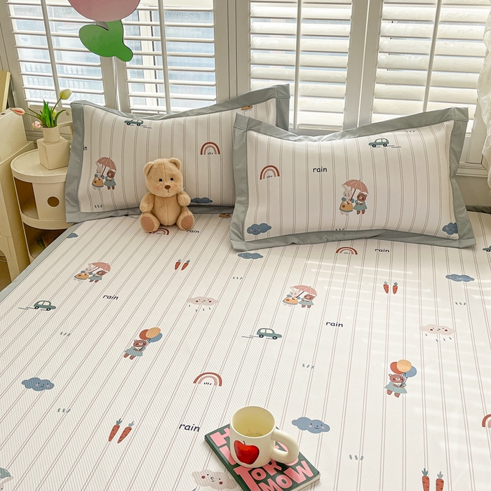 91家纺网 家纺一手货源 找家纺 女子家纺 2026新款大斜纹复合冰丝凉席-床席款 悠悠小元