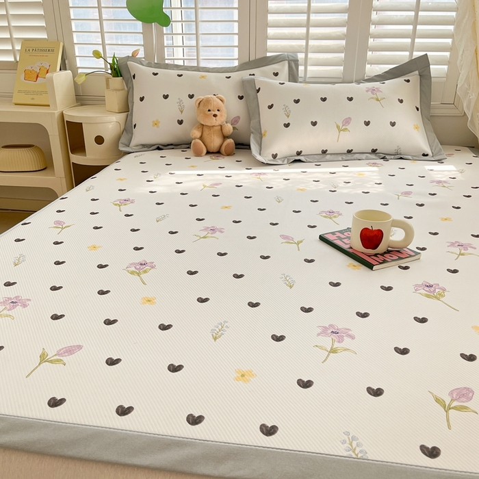 91家纺网 家纺一手货源 找家纺 女子家纺 2026新款大斜纹复合冰丝凉席-床席款 奇妙幻想