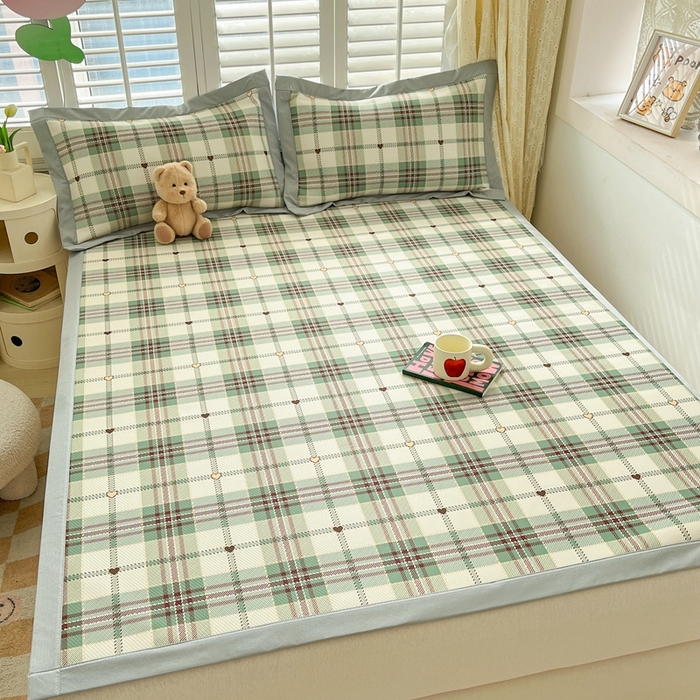 91家纺网 家纺一手货源 找家纺 女子家纺 2026新款大斜纹复合冰丝凉席-床席款 水木年华